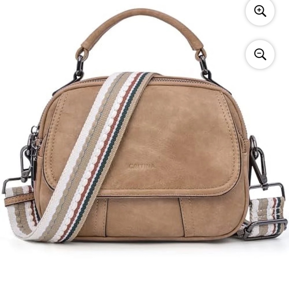 Tan Vegan Leather Crossbody